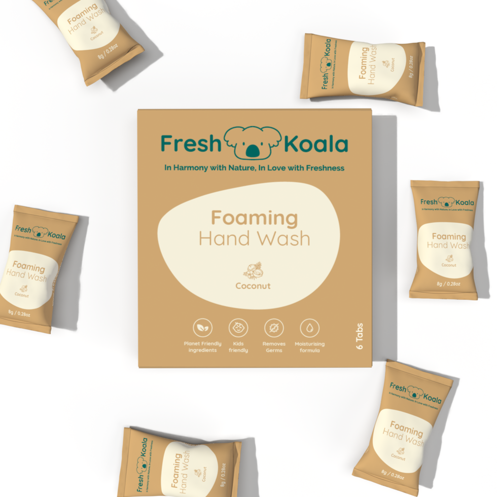 Fresh Koala eco-friendly coconut foaming hand wash tablet